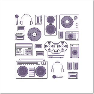 Retro Music Player Posters and Art